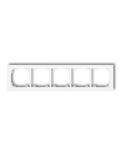 Deco ramka 5-krotna biała - Karlik - hurtownia elektryczna Amper.pl 2