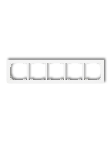Deco ramka 5-krotna biała - Karlik - hurtownia elektryczna Amper.pl