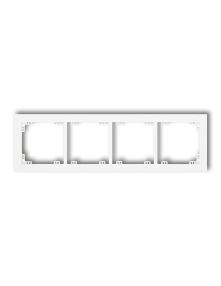 Deco ramka 4-krotna biala - Karlik - hurtownia elektryczna Amper.pl