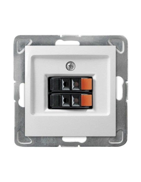 Impresja gniazdo głośnikowe podwójne białe GG-2Y m 00 - hurtownia elektryczna Amper.pl