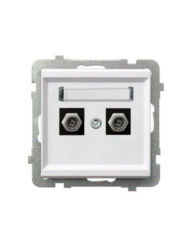 Sonata gniazdo TV podwójne typu F białe GPA-2RF m 00 - hurtownia elektryczna Amper.pl