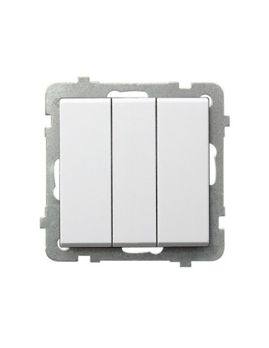 Sonata wyłącznik 3-krotny biały ŁP-13R m 00 - hurtownia elektryczna Amper.pl