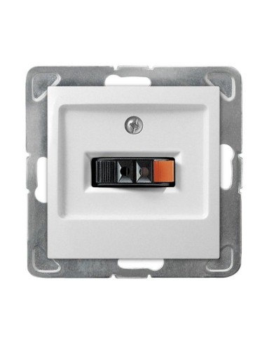 Impresja gniazdo głośnikowe pojedyncze białe GG-1Y m 00 - hurtownia elektryczna Amper.pl