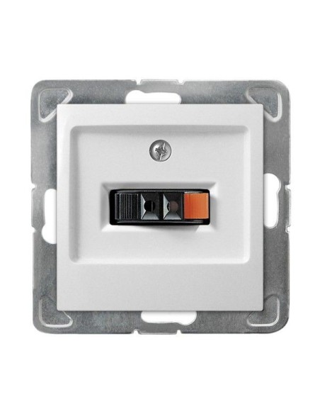 Impresja gniazdo głośnikowe pojedyncze białe GG-1Y m 00 - hurtownia elektryczna Amper.pl