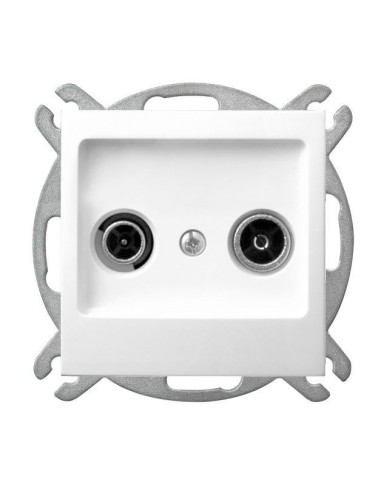 Impresja gniazdo RTV przelotowe białe GPA-10YP m 00 - hurtownia elektryczna Amper.pl