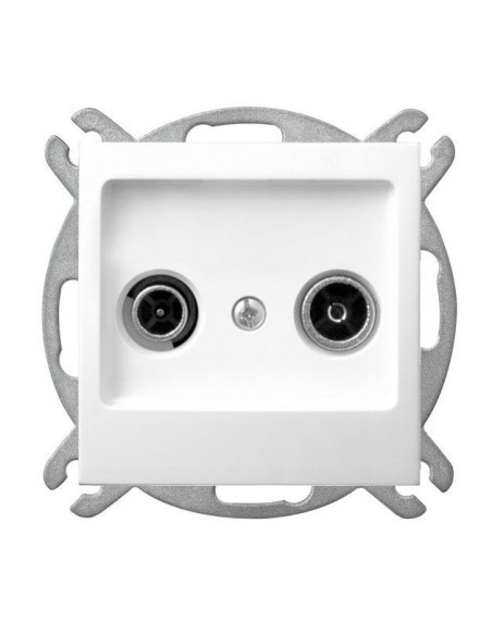 Impresja gniazdo RTV przelotowe białe GPA-10YP m 00 - hurtownia elektryczna Amper.pl