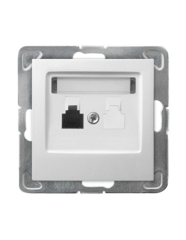 Impresja gniazdo telefoniczne pojedyncze białe GPT-1Y m 00 - hurtownia elektryczna Amper.pl