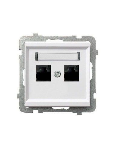 Sonata gniazdo komputerowe podwójne białe GPK-2R K m 00 - hurtownia elektryczna Amper.pl