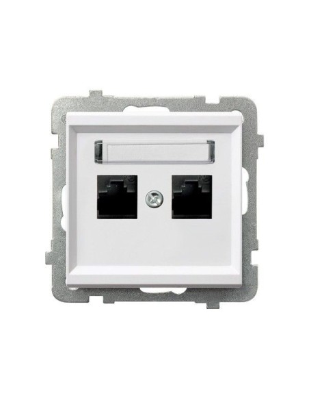 Sonata gniazdo komputerowe podwójne białe GPK-2R K m 00 - hurtownia elektryczna Amper.pl