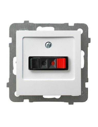 As gniazdo głośnikowe pojedyncze białe GG-1G/m/00 - hurtownia elektryczna Amper.pl