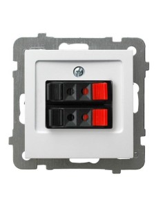 As gniazdo głośnikowe podwójne białe GG-2G m 00 - hurtownia elektryczna Amper.pl 2
