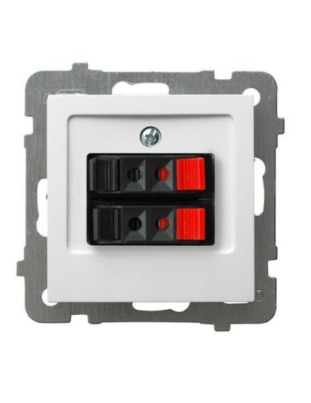 As gniazdo głośnikowe podwójne białe GG-2G m 00 - hurtownia elektryczna Amper.pl