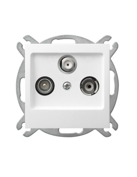 As gniazdo RTV SAT przelotowe białe GPA-GSP m 00 - hurtownia elektryczna Amper.pl