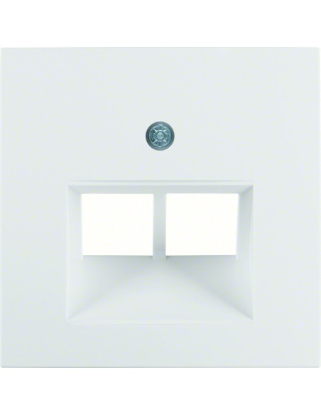 Berker Kwadrat element centralny do gniazda przyłączeniowego UAE 2-krotny biały Hager 5314098989 - hurtownia elektryczna Amper.p