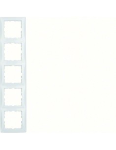 Berker Kwadrat ramka 5-krotna biała Hager 5310158989 - hurtownia elektryczna Amper.pl 2