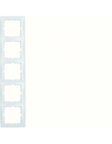 Berker Kwadrat ramka 5-krotna biała Hager 5310158989 - hurtownia elektryczna Amper.pl