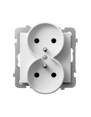Sonata gniazdo podwójne 2x2p+z bez ramki białe GP-2RRZ m 00 - hurtownia elektryczna Amper.pl