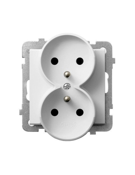 Sonata gniazdo podwójne 2x2p+z bez ramki białe GP-2RRZ m 00 - hurtownia elektryczna Amper.pl