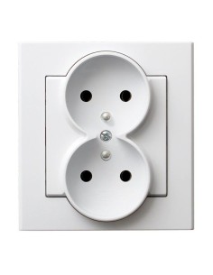 Sonata gniazdo podwójne 2x2p+z kompletne białe GP-2RZ 00 - hurtownia elektryczna Amper.pl 2