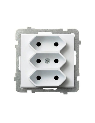 Sonata gniazdo 3-krotne EURO 3x2p białe GP-3R m 00 - hurtownia elektryczna Amper.pl