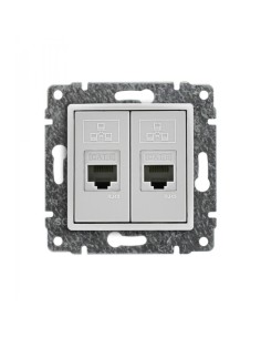 Vena gniazdo komputerowe podwójne białe 5104 67 2