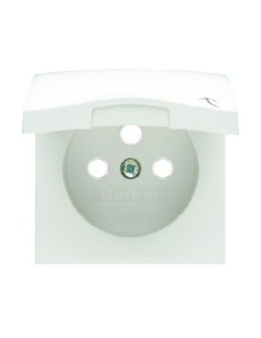 Berker Kwadrat płytka czołowa do gniazda z u z pokrywą biała Hager 3965898999 - hurtownia elektryczna Amper.pl 2