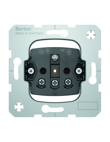 Berker One.Platform gniazdo pojedyncze 2p+z zaciski śrubowe mechanizm Hager 396380 - hurtownia elektryczna Amper.pl