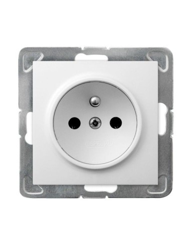 Impresja gniazdo pojedyncze 2p+z białe GP-1YZ m 00 - hurtownia elektryczna Amper.pl