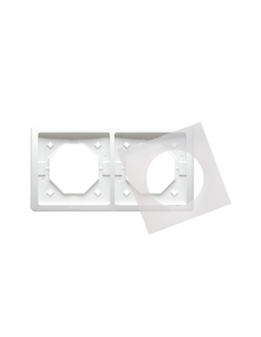 Basic Moduł ramka 2-krotna IP44 biała - hurtownia elektryczna Amper.pl