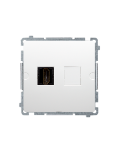Basic Moduł gniazdo HDMI pojedyncze białe - hurtownia elektryczna Amper.pl 2