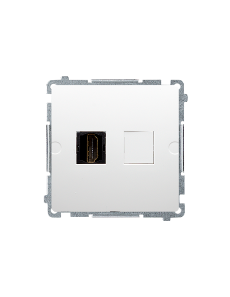 Basic Moduł gniazdo HDMI pojedyncze białe - hurtownia elektryczna Amper.pl