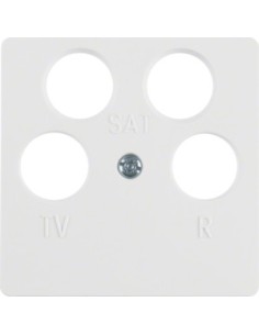 Berker S1 B1 B3 B7Glas płytka centralna do gniazda antenowego 4-wyj. biała Hager 14841909 - hurtownia elektryczna Amper.pl 2