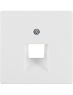 Berker Q1 element centralny do gniazda przyłączeniowego z UAE 1-krotny biały aksamit Hager 14076089 - hurtownia elektryczna Ampe 2