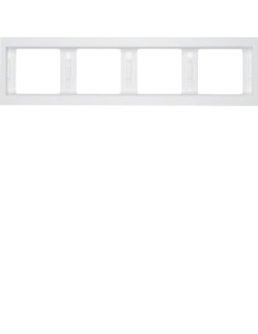 Berker K1 ramka 4-krotna pozioma biała Hager 13837009 - hurtownia elektryczna Amper.pl 2