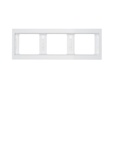 Berker K1 ramka 3-krotna pozioma biała Hager 13737009 - hurtownia elektryczna Amper.pl