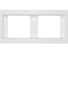 Berker K1 ramka 2-krotna pozioma biała Hager 13637009 - hurtownia elektryczna Amper.pl 2