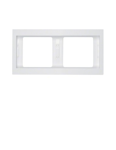 Berker K1 ramka 2-krotna pozioma biała Hager 13637009 - hurtownia elektryczna Amper.pl