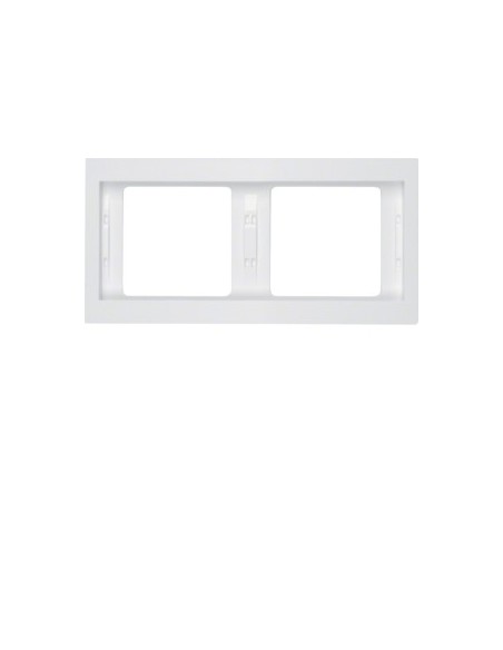 Berker K1 ramka 2-krotna pozioma biała Hager 13637009 - hurtownia elektryczna Amper.pl