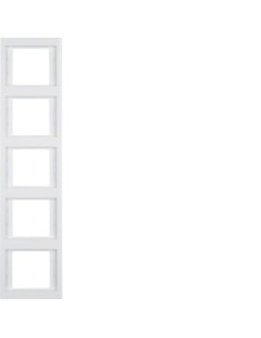 Berker K1 ramka 5-krotna pionowa biała Hager 13537009 - hurtownia elektryczna Amper.pl 2