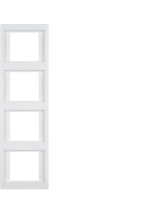 Berker K1 ramka 4-krotna pionowa biała Hager 13437009 - hurtownia elektryczna Amper.pl 2