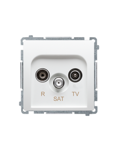 Basic Moduł gniazdo RTV/SAT końcowe białe - hurtownia elektryczna Amper.pl