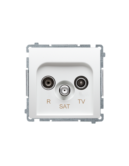 Basic Moduł gniazdo RTV/SAT końcowe białe - hurtownia elektryczna Amper.pl