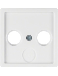 Berker Q1 element centralny do gniazda antenowego 2-3- wyjścia biały aksamit Hager 12036089 - hurtownia elektryczna Amper.pl 2