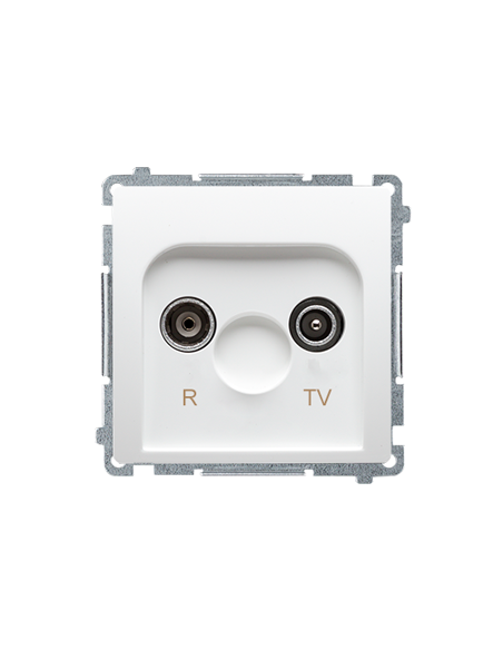 Basic Moduł gniazdo RTV końcowe białe - hurtownia elektryczna Amper.pl