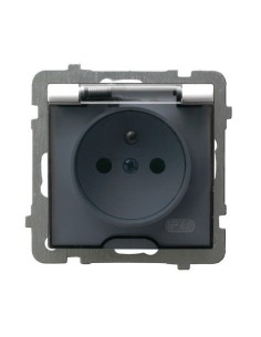 As gniazdo hermetyczne 2p+z IP44 klapka dymna białe GPH-1GZ m 00 D - hurtownia elektryczna Amper.pl 2