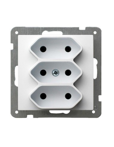 As gniazdo 3-krotne 3x2p białe GP-3G m 00 - hurtownia elektryczna Amper.pl