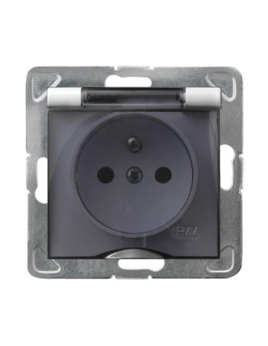 Impresja gniazdo hermetyczne IP44 klapka dymna białe GPH-1YZ m 00 d - hurtownia elektryczna Amper.pl