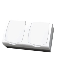 Madera gniazdo hermetyczne 2-krotne IP44 klapka biała białe GNH-2NZ 00 w - hurtownia elektryczna Amper.pl 2