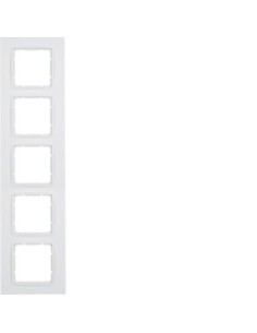 Berker B7 ramka 5-krotna biała matowa Hager 10156919 - hurtownia elektryczna Amper.pl 2