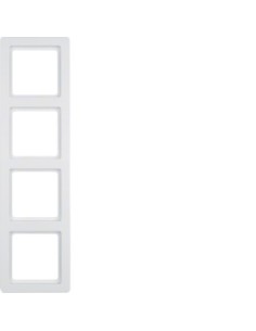 Berker Q1 ramka 4-krotna biała aksamit Hager 10146089 - hurtownia elektryczna Amper.pl 2